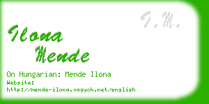 ilona mende business card